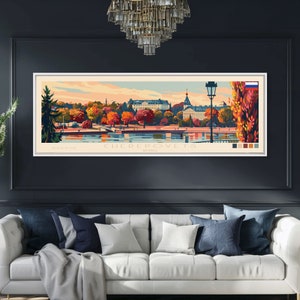 Cherepovets Russia Travel Print Wall Art, Panoramic City Art, Travel Art, Wall Decor, Vacation Gift, Framed Canvas Print Or Metal Art