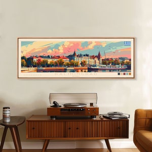 Kaliningrad Russia Travel Print Wall Art, Panoramic City Art, Travel Art, Wall Decor, Vacation Gift, Framed Canvas Print Or Metal Art