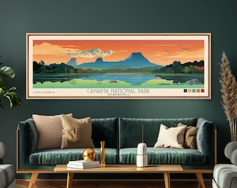 Canaima National Park Poster: Retro Venezuela Travel Canvas Print