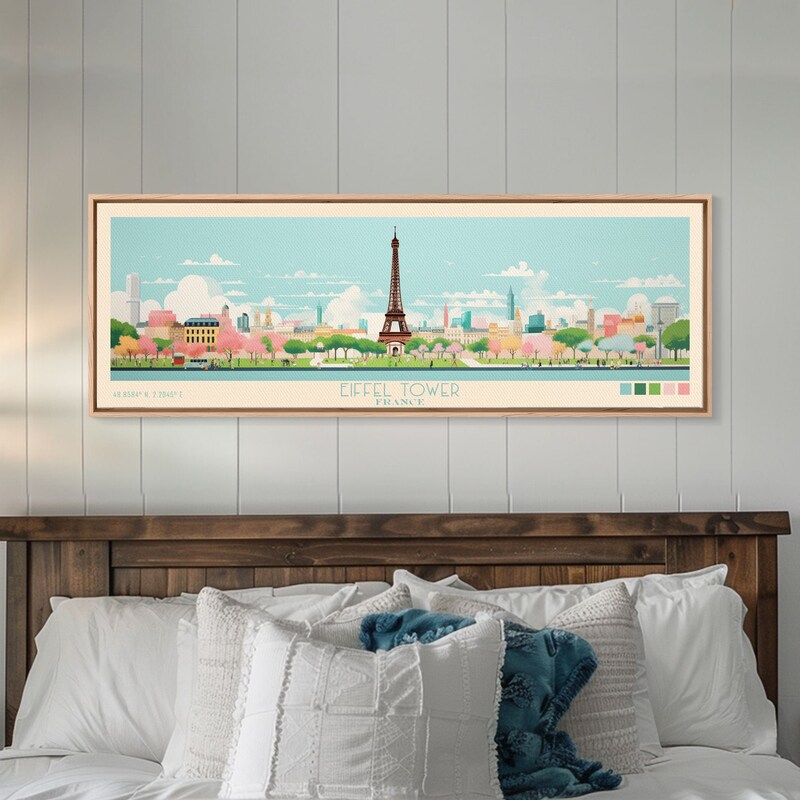 Eiffel Tower Print 2Pc Set