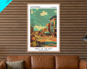 Centennial Travel Poster, Canvas Print, Travel Art Print, Modern Wall Decor, Gallery Wall Set, Retro Travel Print, Minimalist Poster