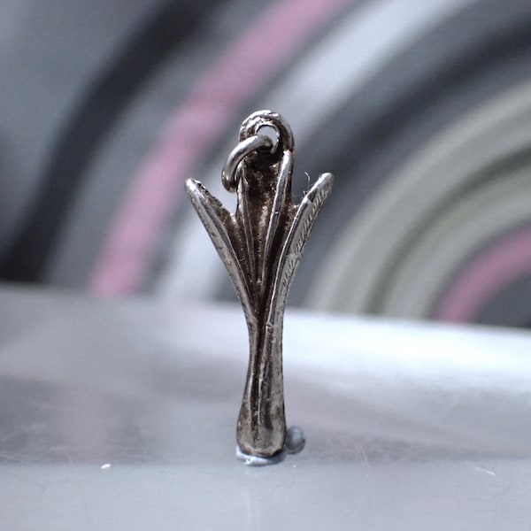 Vintage 1970s Welsh Leek silver  charm