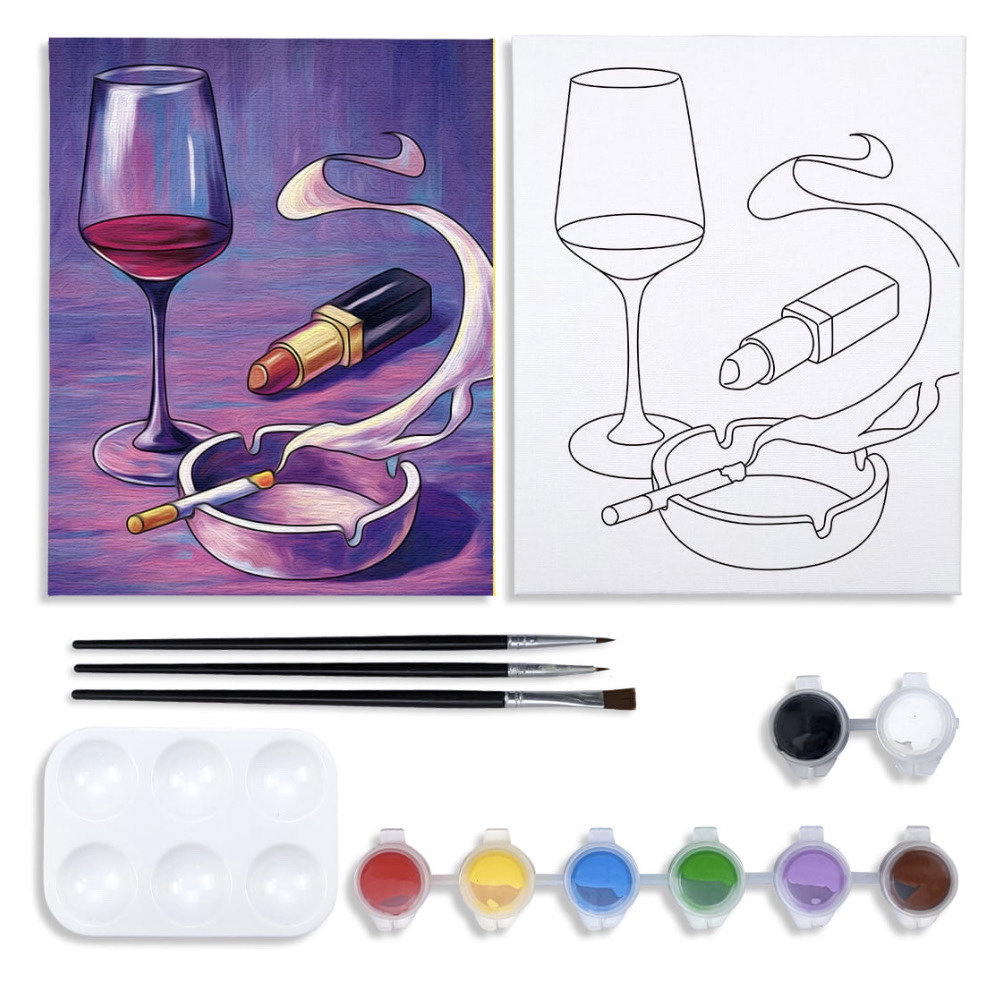 DIY Sip & Paint Party Kits Complete With ALL Supplies Included. Acrylic