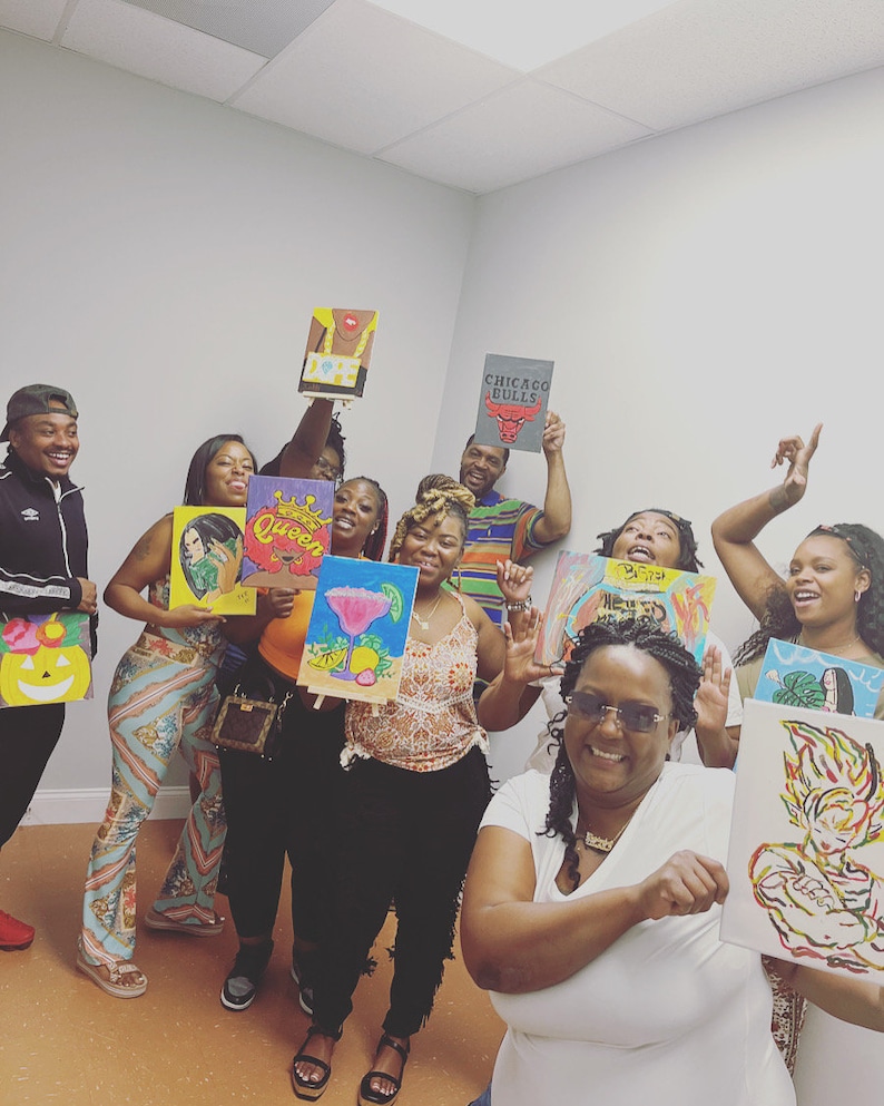 SIP & PAINT KITS for Adults Complete With All Supplies Included Etsy