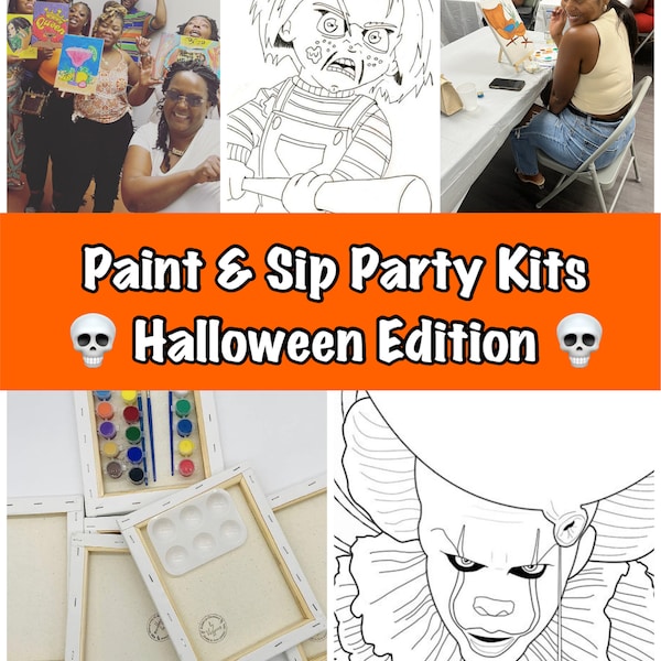 Shop Adult Paint and Sip Halloween Etsy