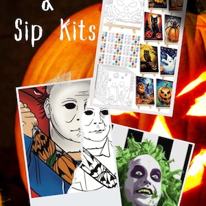 DIY Sip & Paint Party Kits Halloween Edition!! Complete with ALL supplies included. Acrylic paint