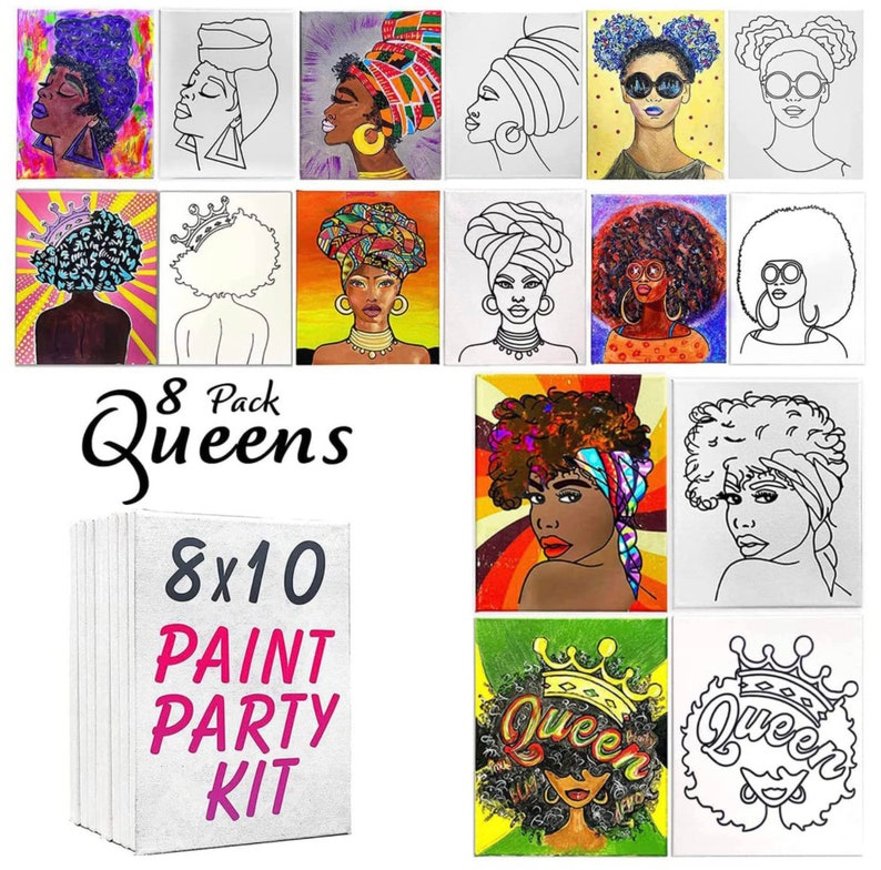 DIY Sip & Paint Party Kits Complete With ALL Supplies Included. Acrylic