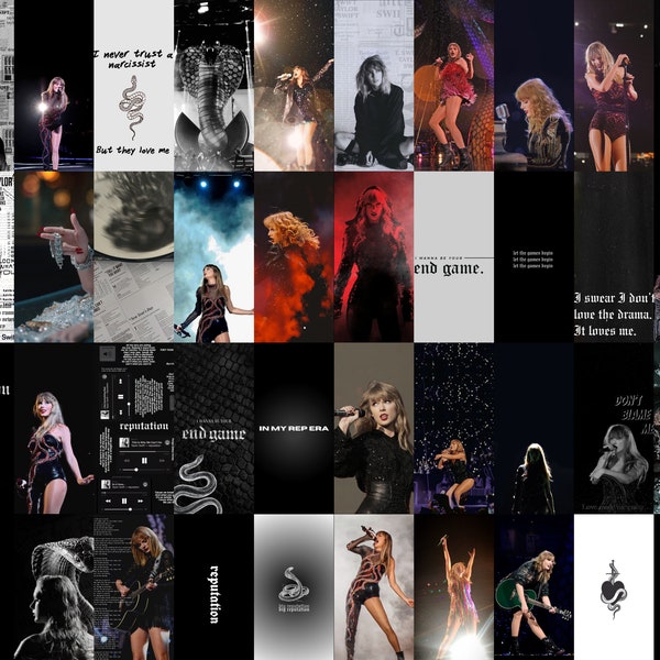 80Pcs Taylor Swift Reputation wallpaper collage *Printable Digital Download*