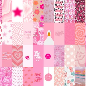 98Pcs Pink Preppy Collage Kit wallpapers *Printable digital download*