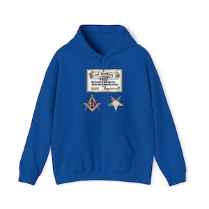 King Soloman&#39;s Pass-Printed Mason / Eastern Star Unisex Heavy Blend™ Hooded Sweatshirt