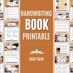 Cursive Handwriting Practice Sheets | Printable Handwriting Workbook | Alphabet Writing Practice | Lettering Practice | Improve handwriting