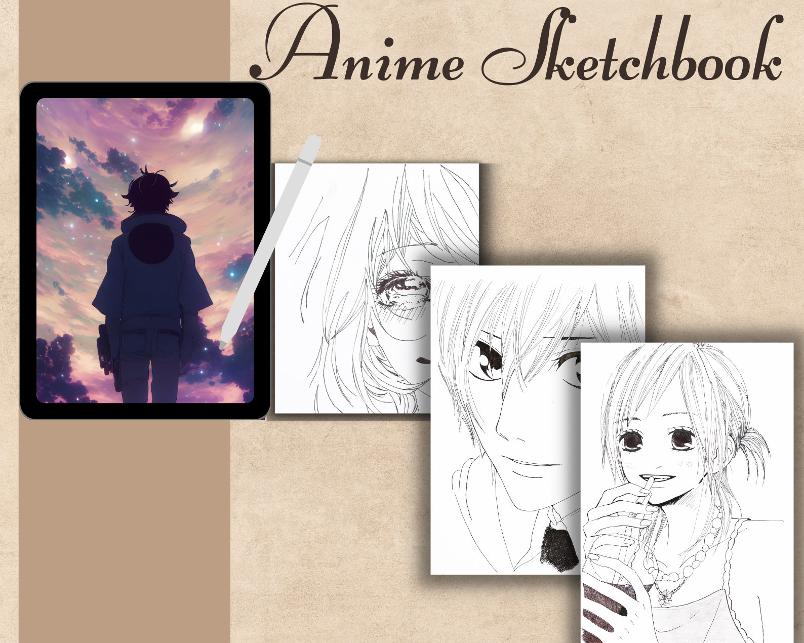 Anime Sketchbook: Blank Pages Manga Anime Sketchbook for Drawing and  Sketching | Anime Fans Gift: Anime drawing practice