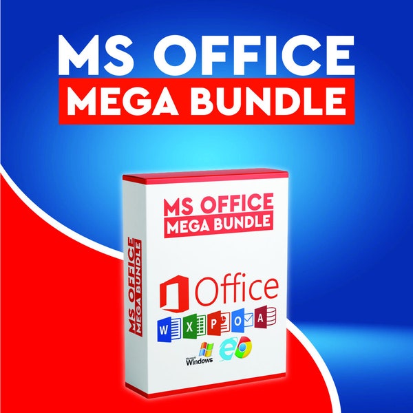 Pacchetto MS Office Mega / Microsoft PowerPoint / Microsoft Word / Microsoft Excel / Licenza a vita / Per Windows / Download digitale