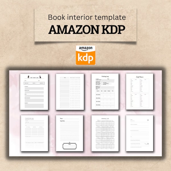 KDP Interior Template | Amazon KDP Book Interior Template | Lined Interior Template | Low content Amazon KDP | kdp Templates | Kdp Workbook