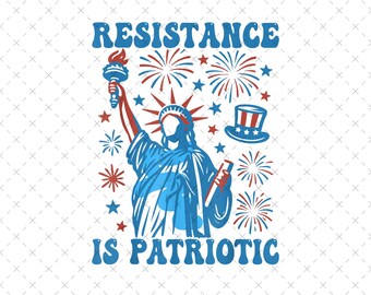 Resistance Is Patriotic Png, Resist Png, 4th of July Png, Subtle Anti Trump Png, FDT Png, Anti Oligarchy Png Gift, Gift For Her