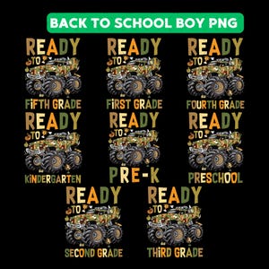 100+ Back to School Boys PNG , Kindergarten Kid Design, First Day Shirt PNG, Pre-K to Fourth Grade Png, School Boy Sublimation