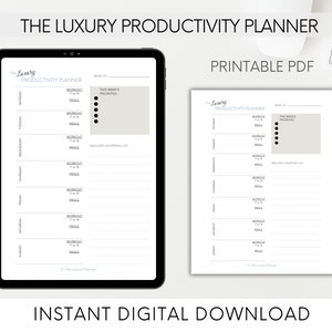 Weekly Planner | Digital Planner | Digital Download | Life Planner | Printable PDF | GoodNotes Planner | To Do List | Organization