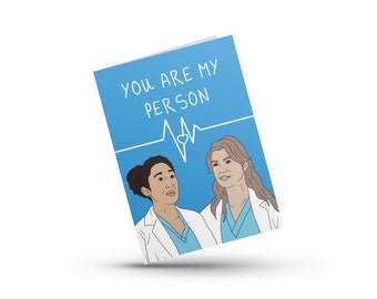 A5  Greys Anatomy, Meredith Grey & Cristina Yang My Person Card