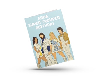 ABBA DANCING QUEEN Card Birthday Celebration Greeting Card Cute Pop