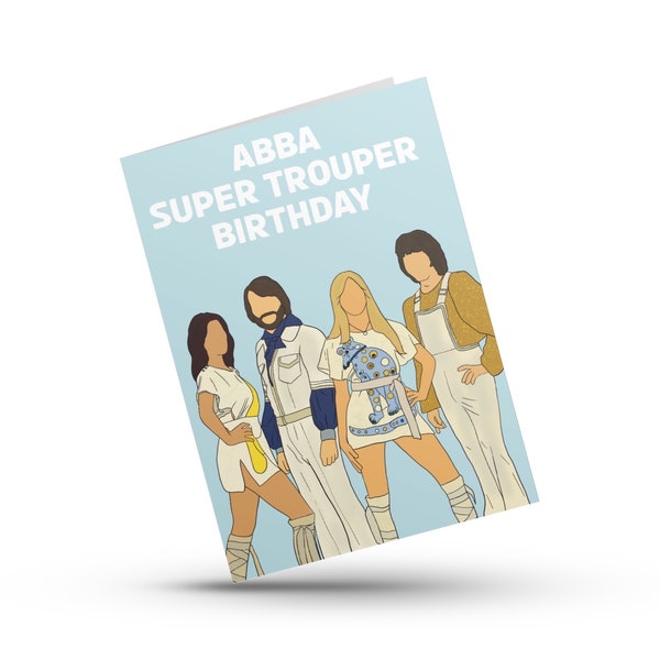 Abba Birthday Card Etsy UK