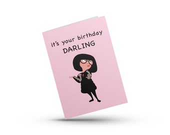 A5  The Incredibles, Edna Mode Birthday Card