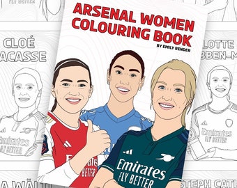 A4 Arsenal Women Inspired Colouring Book