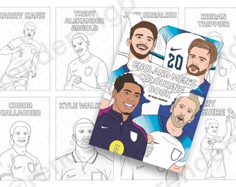 A4 England Mens Football Inspired Colouring Book