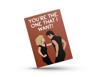 A5  Grease / You’re The One That I Want Card