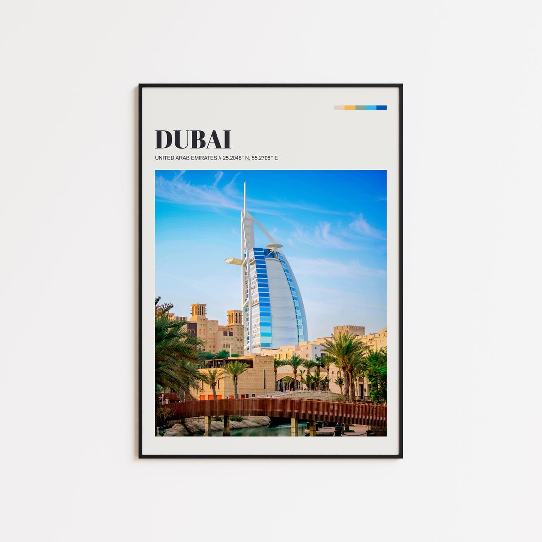 Dubai Print Dubai Poster Dubai Wall Art Dubai Art Print Etsy