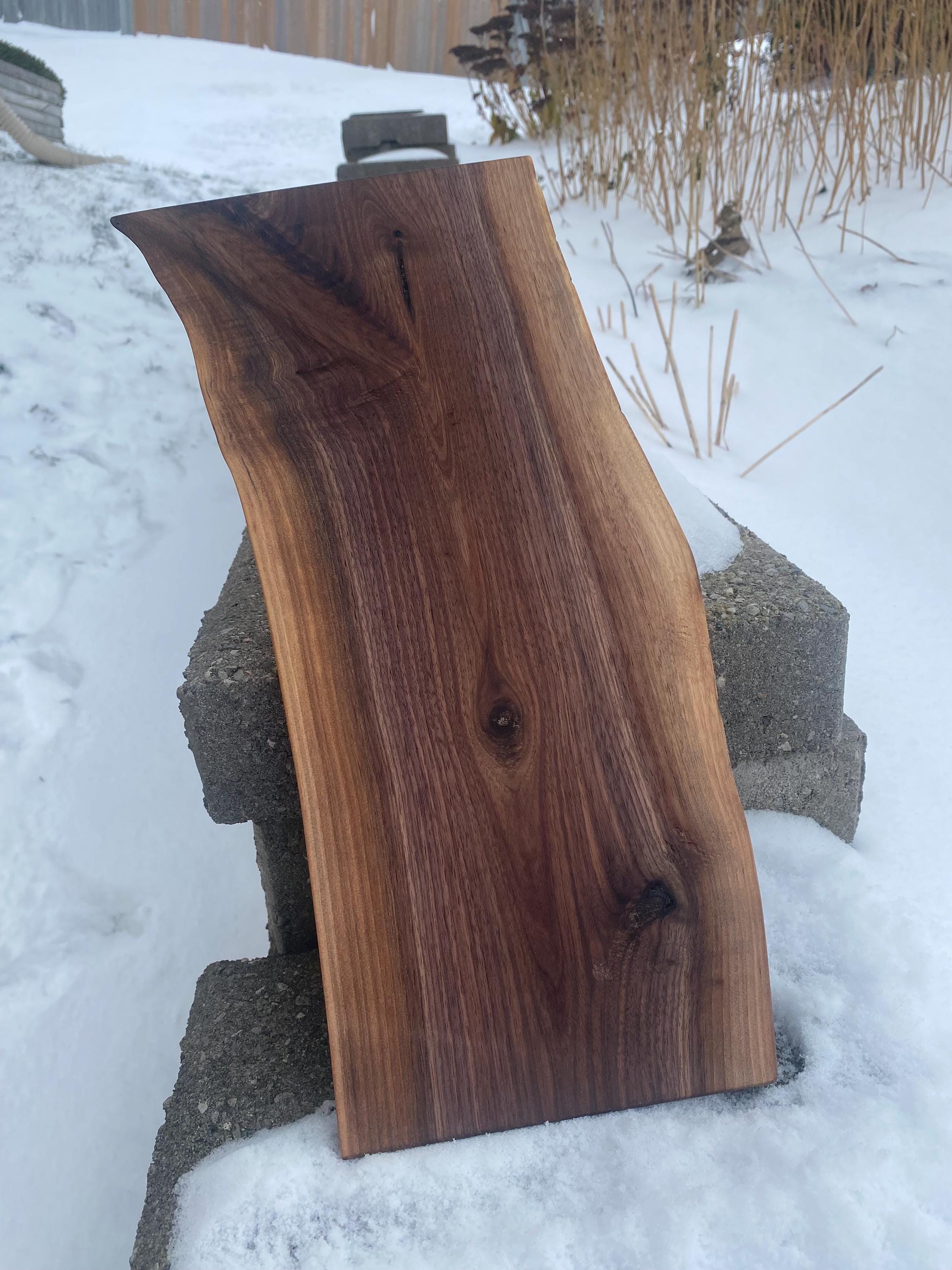 Black Walnut Live Edge Tray, Charcuterie Board or Cutting Board – Handcrafted, Rustic Wooden Centerpiece, Unique Kitchen Decor