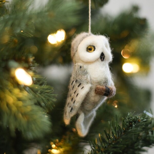Felt Owl Ornament Etsy