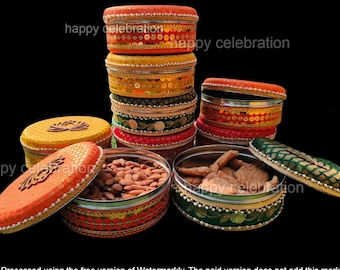 Handmade Stainless Steel Ladoo Gift Box Perfect For Christmas Return Gift,Indian Sweet Boxes,Chocolate Box,Dry Fruit Box,and Shagun Box