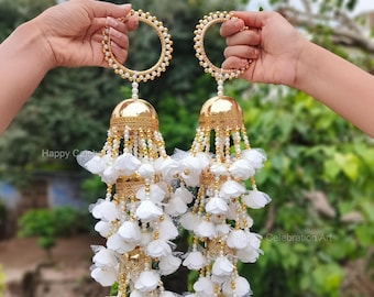 Floral Kalire Set for Indian Bride | Wedding Hanging Ornament for Chooda Ceremony ,Lightweight & customizable kalire For Haldi Mehndi Outfit