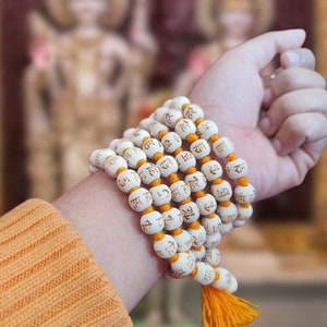 Tulsi Prayer Beads Mala: Ram Nam Holy Basil Japa, Meditation Rosary
