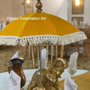 Velevt  Fringe Umbrella – Perfect Party Centerpiece ,Brach Table Decor, Wedding Table Decor,Wooden Umbrella ,Umbrellas for wedding