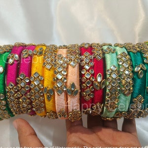 Multi Color Silk Thread Bangles, Return Gifts For Wedding, Housewarming, Pooja, Baby Shower And Half Saree Function, Haldi Mehndi Favor Gift