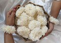 Jasmine Scented Sangeet Haldi Mehndi Ganey GAJRA Ganaas Bracelets Mehndi Mayoon Kalire Indian Wedding Favours for hair bun