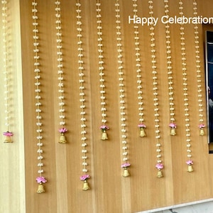 Jasmine (Mogra) With Bell Rose Flower Garland,Wedding Decor, Stage Backdrop,Floral String, Event Party Decoration, South Indian Decor Ideas image 5