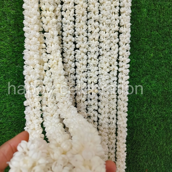 Wholesale Delight-4feet Mogra Jasmine Artificial Flowers- Perfect for Indian Weddings,Temple, Mandap Decoration, South Indian Festival Decor