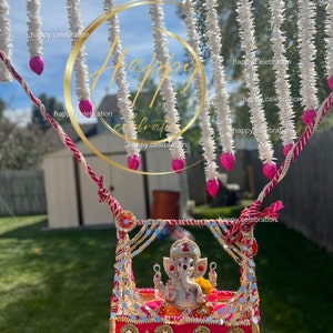 Traditional Beautiful Jasmine Lotus Hanging/String For Diwali Decoration, Wedding Decor, Christmas Decor, Every Event Decor, Festival Decor