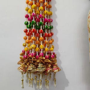 Multi Color Indian Wedding Decoration String ,Colorful Gota Beads String With Gota patti Fabric Home Decor, Haldi Backdrop,Photoshoot