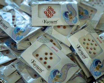 Bindis coloridos para recuerdos de boda, mehandi haldi sangeet, regalos para damas, regalos de cultura hindú Karvachauth.