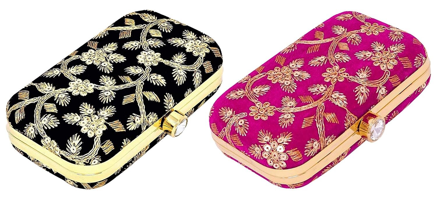 Indian Clutch Bags Perfect Wedding Wear Handbags Embroidered Clutch