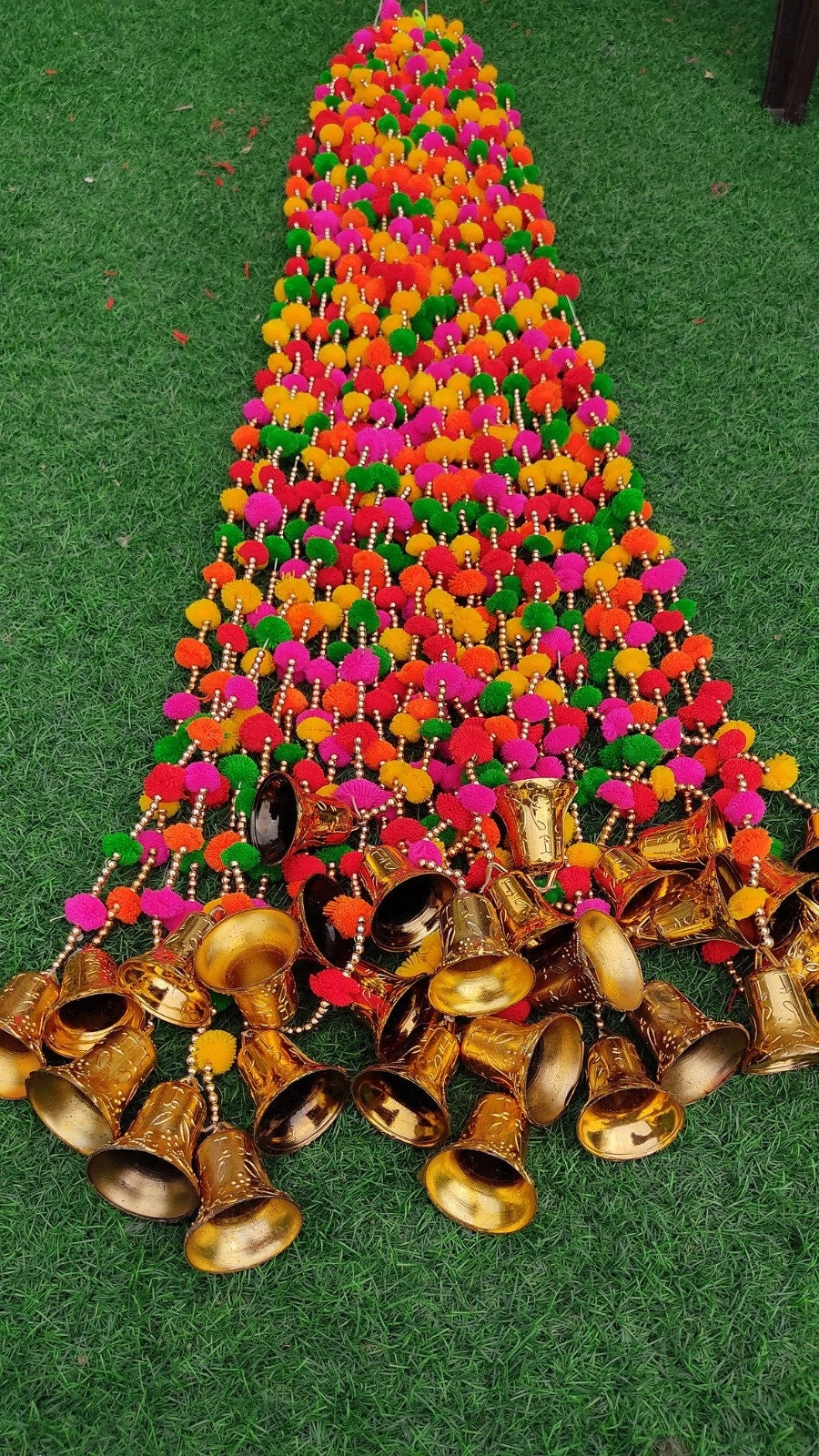 Boho Chic Pom Pom Bell String,colorful Diwali & Christmas Decorations ...