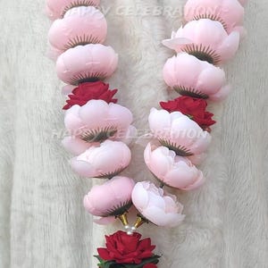 Artificial Flower Jaimala Garland For Bride and Groom Flower Varmala Asian Wedding Garland Honor Mala, Sagan Mala, Statue mala (Set Of 2 )