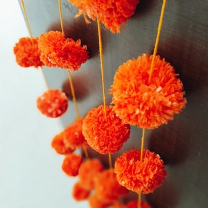 Marigold Flower Arranging, Marigold Flower Garland, Floral Strings, Indian Wedding Decoration, Ganpati Temple Decor,Toran Haldi Mehndi Decor