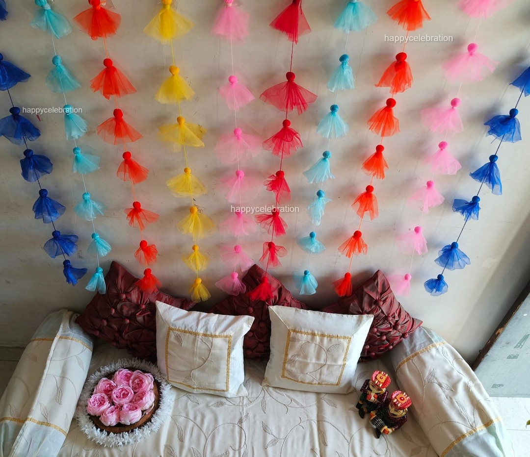Holi Celebration Net String for Photo Booth Props|rang Barse Festival ...