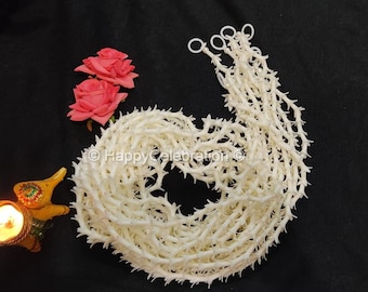 Nikaah Decoration Tuberose Long String, Haldi Mehendi Sangeet Ceremony Decoration White Artificial Floral Curtain String Free Delivery