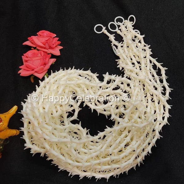 Nikaah Decoration Tuberose Long String, Haldi Mehendi Sangeet Ceremony Decoration White Artificial Floral Curtain String Free Delivery