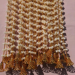 Jasmine String Garlands For Ganapati Decoration Synthetic Mogra Garlands for Events,Mehndi,Sangeet,Party Backdrop,South Indian Wedding Decor